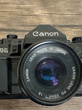 Canon A-1 Black SLR 35mm Film Camera
